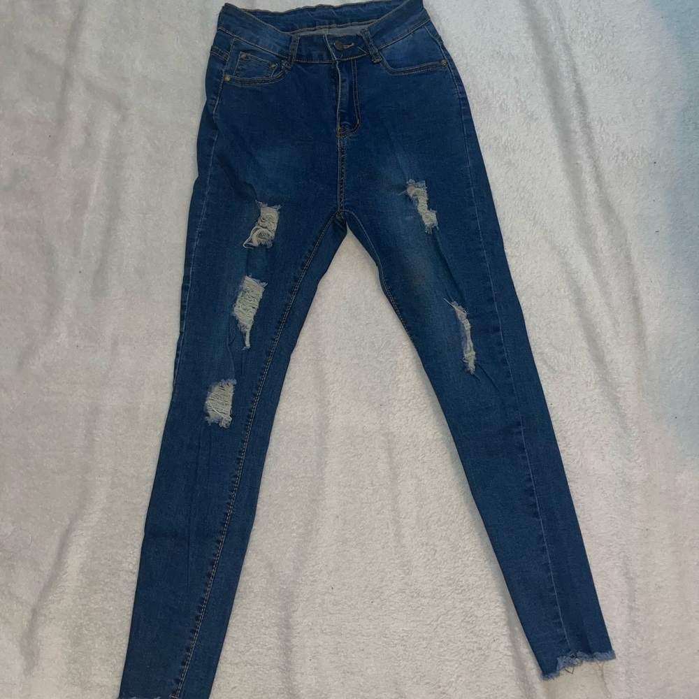 High Rise dark wash jeans